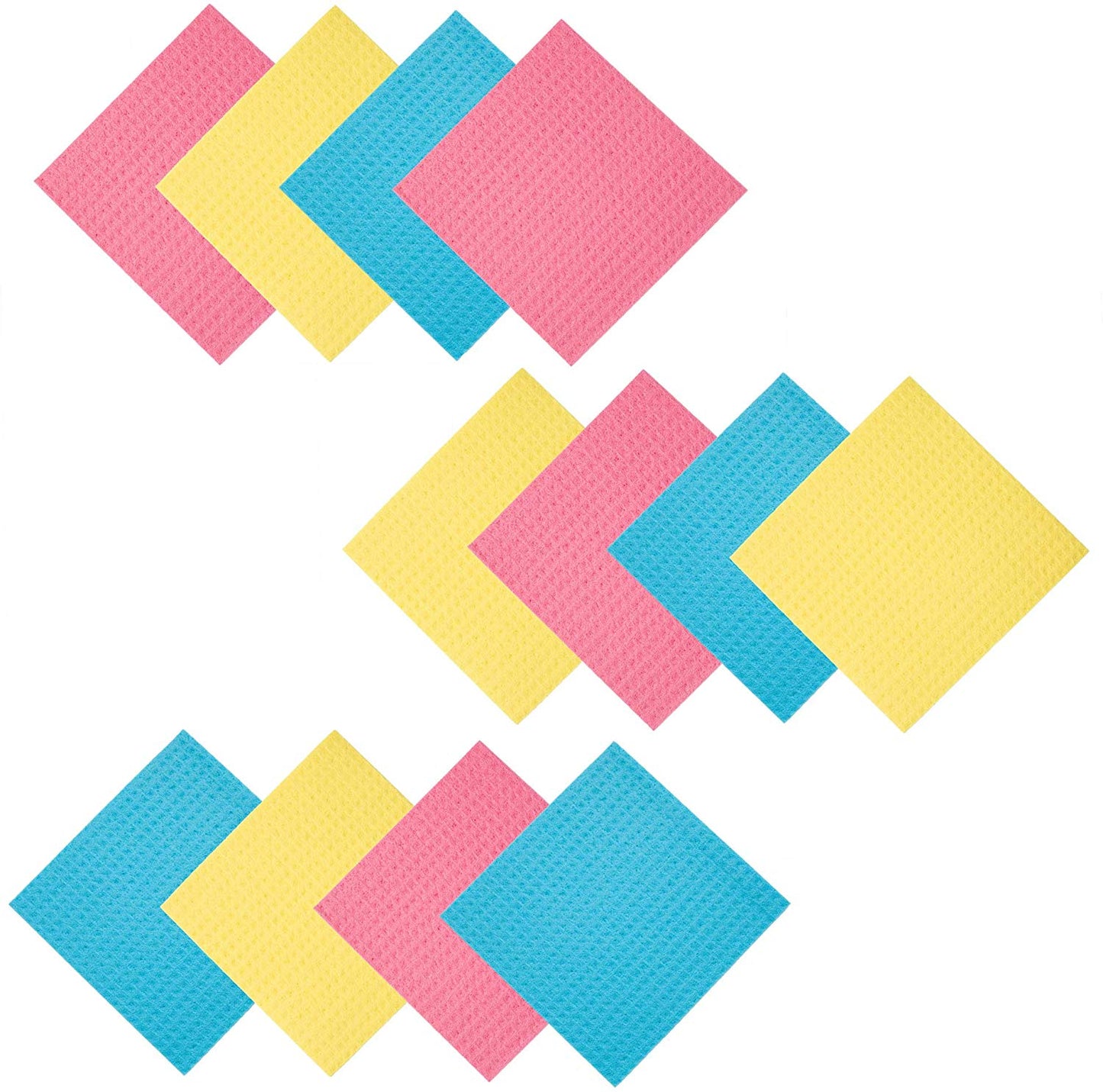 PaperlessKitchen Eco-friendly Kitchen Cleaning Sponge Cloths | Reusable Multi-color Cellulose Dish Cloths | Super-absorbent and Odorless Cleaning Sponge Cloth | Perfect for Household and Kitchen Cleaning