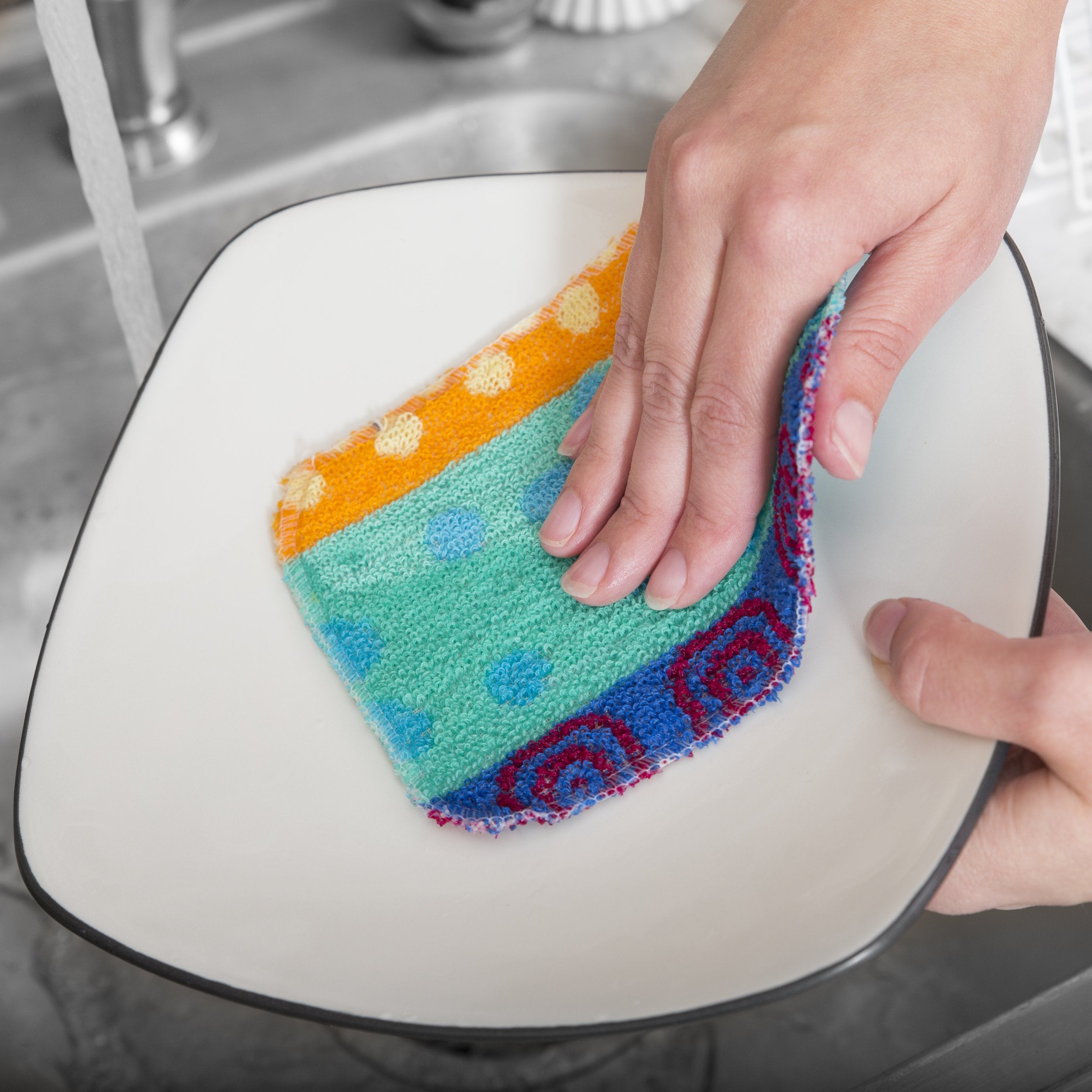 Set of 12 Premium Paperless Kitchen Dish Wash Scrubs – Sponge