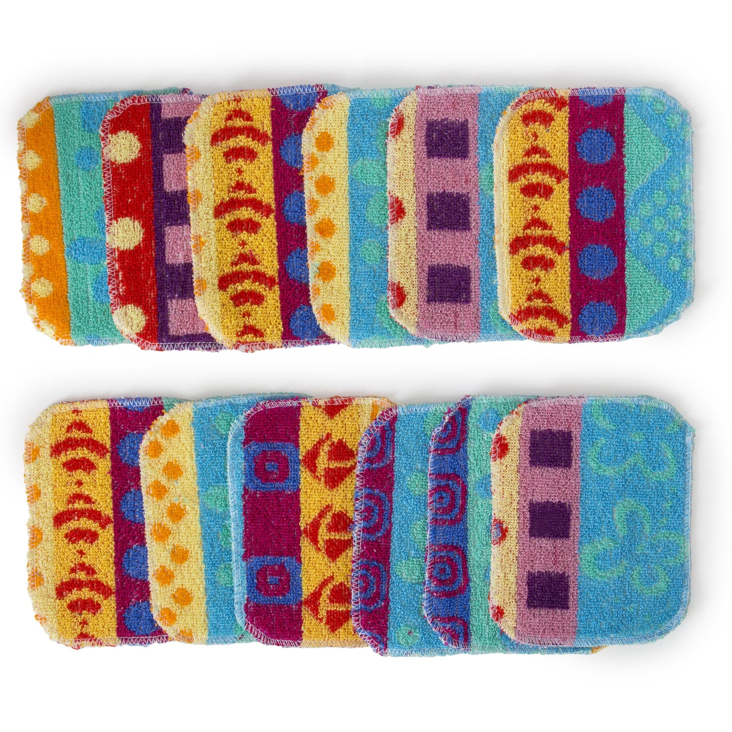 Set of 12 Premium Paperless Kitchen Dish Wash Scrubs – Sponge Scour Pads Made...